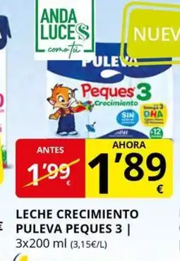 Supermercados MAS PULEVA PEQUES 3 Leche crecimiento oferta