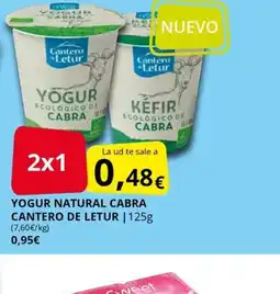 Supermercados MAS Yogur natural cabra cantero de letur oferta