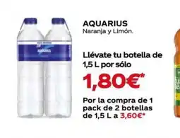 Supermercados MAS AQUARIUS Naranja y Limón oferta