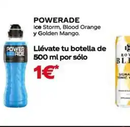 Supermercados MAS POWERADE Ice Storm, Blood Orange y Golden Mango. oferta