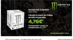 Supermercados MAS MONSTER ENERGY Ultra White oferta