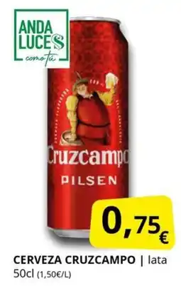 Supermercados MAS CRUZCAMPO Cerveza oferta