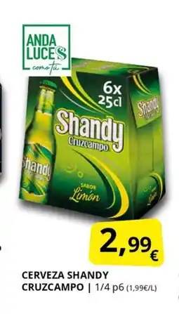 Supermercados MAS SHANDY CRUZCAMPO Cerveza oferta