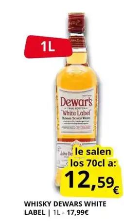 Supermercados MAS Whisky dewars white label oferta