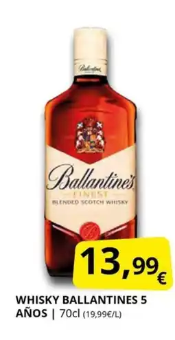 Supermercados MAS BALLANTINES 5 AÑOS Whisky oferta