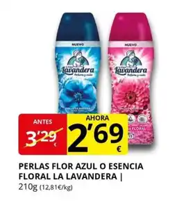 Supermercados MAS LA LAVANDERA Perlas flor azul o esencia floral oferta