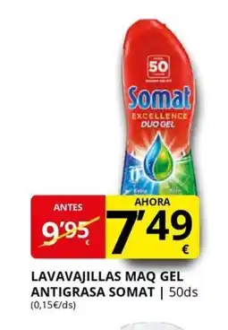 Supermercados MAS SOMAT Lavavajillas maq gel antigrasa oferta