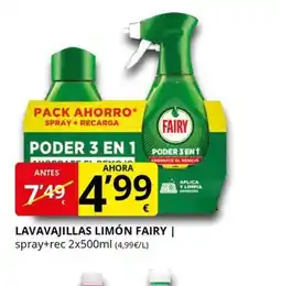 Supermercados MAS FAIRY Lavavajillas limón oferta
