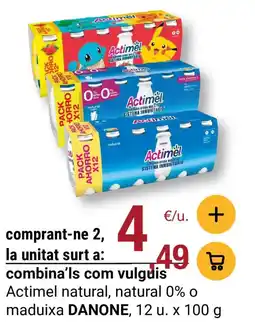 BonpreuEsclat DANONE Actimel natural, natural 0% 0 maduixa oferta