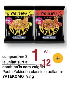 BonpreuEsclat YATEKOMO Pasta Yakisoba clàssic o pollastre oferta