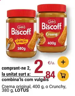 BonpreuEsclat LOTUS Crema original o Crunchy oferta