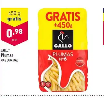 ALDI Gallo Plumas 900g oferta