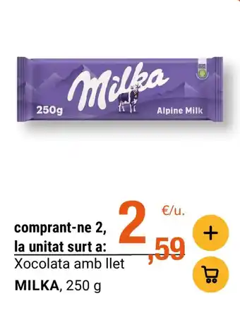 BonpreuEsclat MILKA Xocolata amb llet oferta