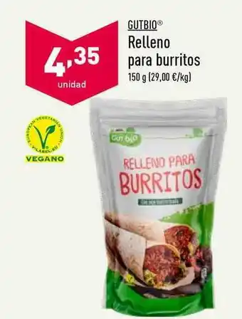 ALDI Gutbio Relleno Para Burritos 150g oferta