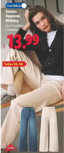 Lidl Esmara - vaqueros wideleg oferta