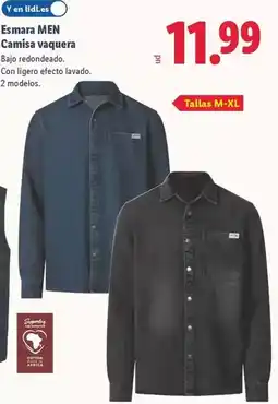 Lidl Esmara men - camisa vaquera oferta