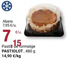 BonpreuEsclat PASTIOLOT Pastís de formatge oferta