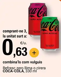 BonpreuEsclat COCA-COLA Refresc zero llima o cirera oferta