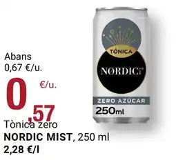 BonpreuEsclat NORDIC MIST Tònica zero oferta