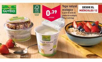 ALDI Yogur Natural Ecológico oferta