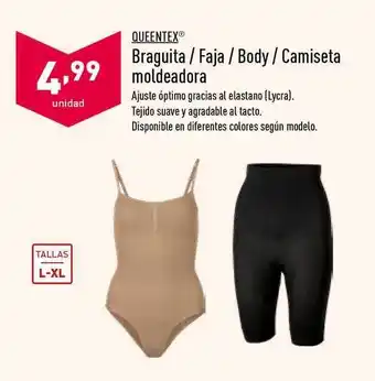 ALDI Queentex Braguita - Faja - Body - Camiseta Moldeadora oferta