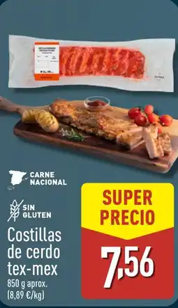 ALDI Costillas de cerdo tex-mex oferta