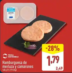 ALDI Hamburguesa de merluza y camarones oferta
