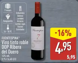 ALDI FUENTESPINA Vino tinto roble DOP Ribera del Duero oferta