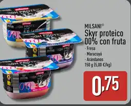 ALDI MILSANI Skyr proteico 00% con fruta oferta