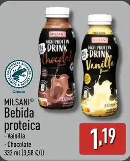 ALDI MILSANI Bebida proteica oferta