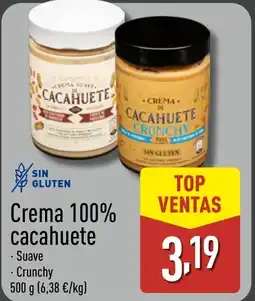 ALDI Crema 100% cacahuete oferta