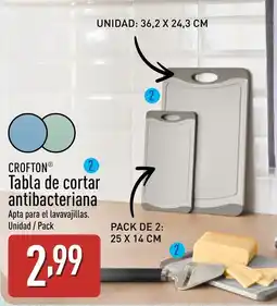 ALDI CROFTON Tabla de cortar antibacteriana oferta