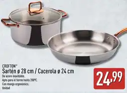 ALDI CROFTON Sartén ø 28 cm / Cacerola Ø 24 cm oferta