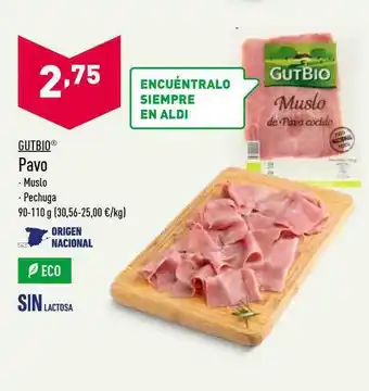 ALDI Gutbio Pavo 90-110g oferta