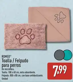 ALDI ROMEO Toalla / Felpudo para perros oferta