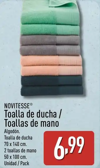 ALDI NOVITESSE Toalla de ducha / Toallas de mano oferta