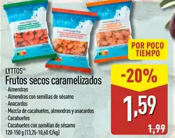 ALDI LYTTOS Frutos secos caramelizados oferta