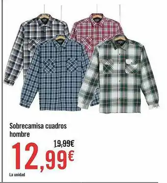 Carrefour Sobrecamisa Cuadros Hombre oferta