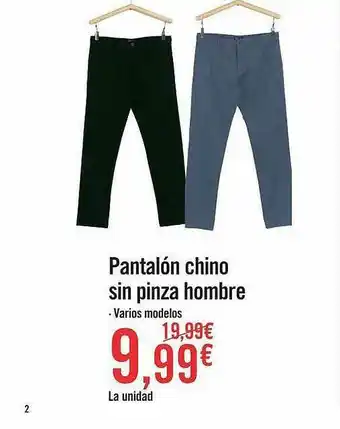 Carrefour Pantalón Chino Sin Pinza Hombr oferta