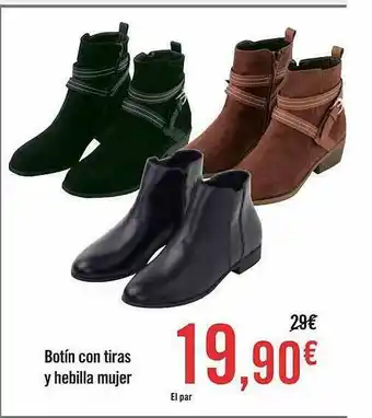 Carrefour Botín Con Tiras Y Hebilla Mujer oferta