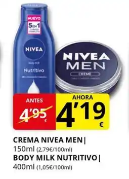 Supermercados MAS NIVEA MEN Crema oferta