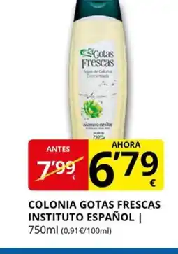 Supermercados MAS INSTITUTO ESPAÑOL Colonia gotas frescas oferta