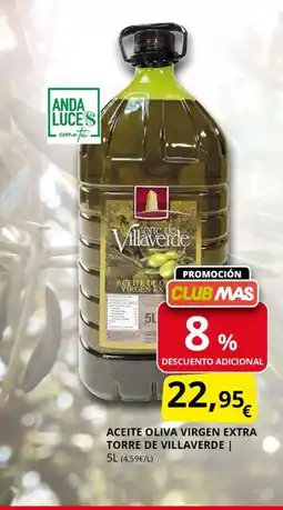 Supermercados MAS Aceite oliva virgen extra torre de villaverde oferta
