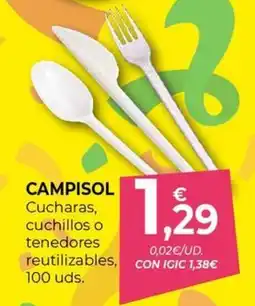 CashDiplo CAMPISOL Cucharas, cuchillos o tenedores oferta