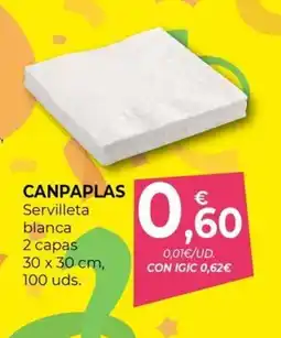 CashDiplo CANPAPLAS Servilleta blanca oferta