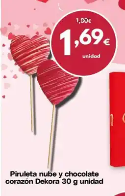 FROIZ Piruleta nube y chocolate corazón Dekora oferta
