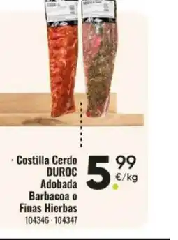 Family Cash DUROC Costilla Cerdo Adobada Barbacoa o Finas Hierbas oferta