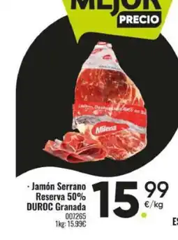 Family Cash DUROC Jamón Serrano Reserva 50% Granada oferta