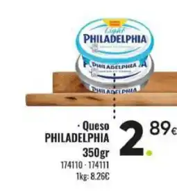 Family Cash PHILADELPHIA Queso oferta