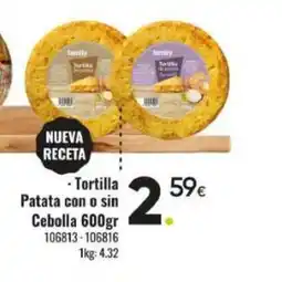 Family Cash Tortilla Patata con o sin Cebolla oferta